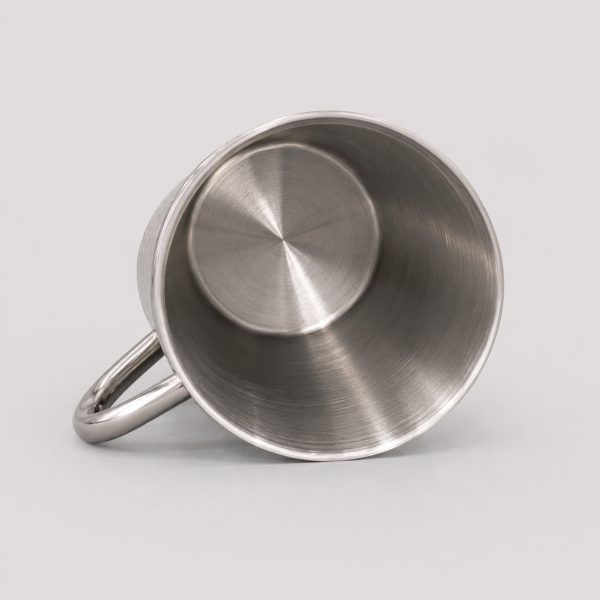لیوان دوجداره دسته دار300میل استیل — تصویر 3 از 3